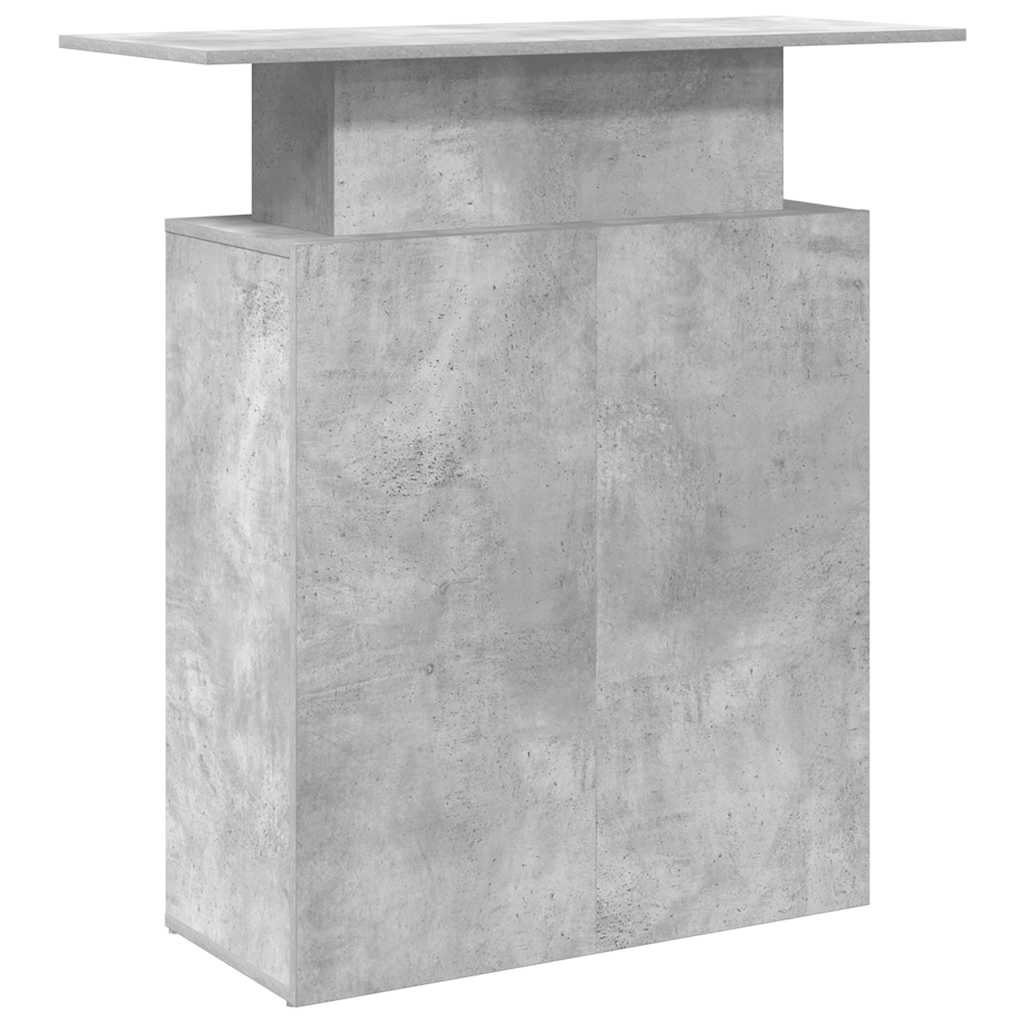 vidaXL Biurko recepcyjne betonowe szare 100x40x104 cm drewno klejone