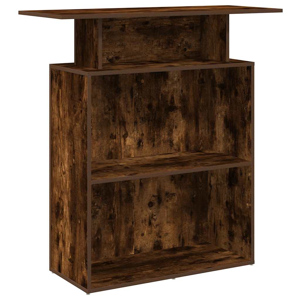 vidaXL Biurko recepcyjne dąb wędzony 100x40x104 cm Drewno klejone