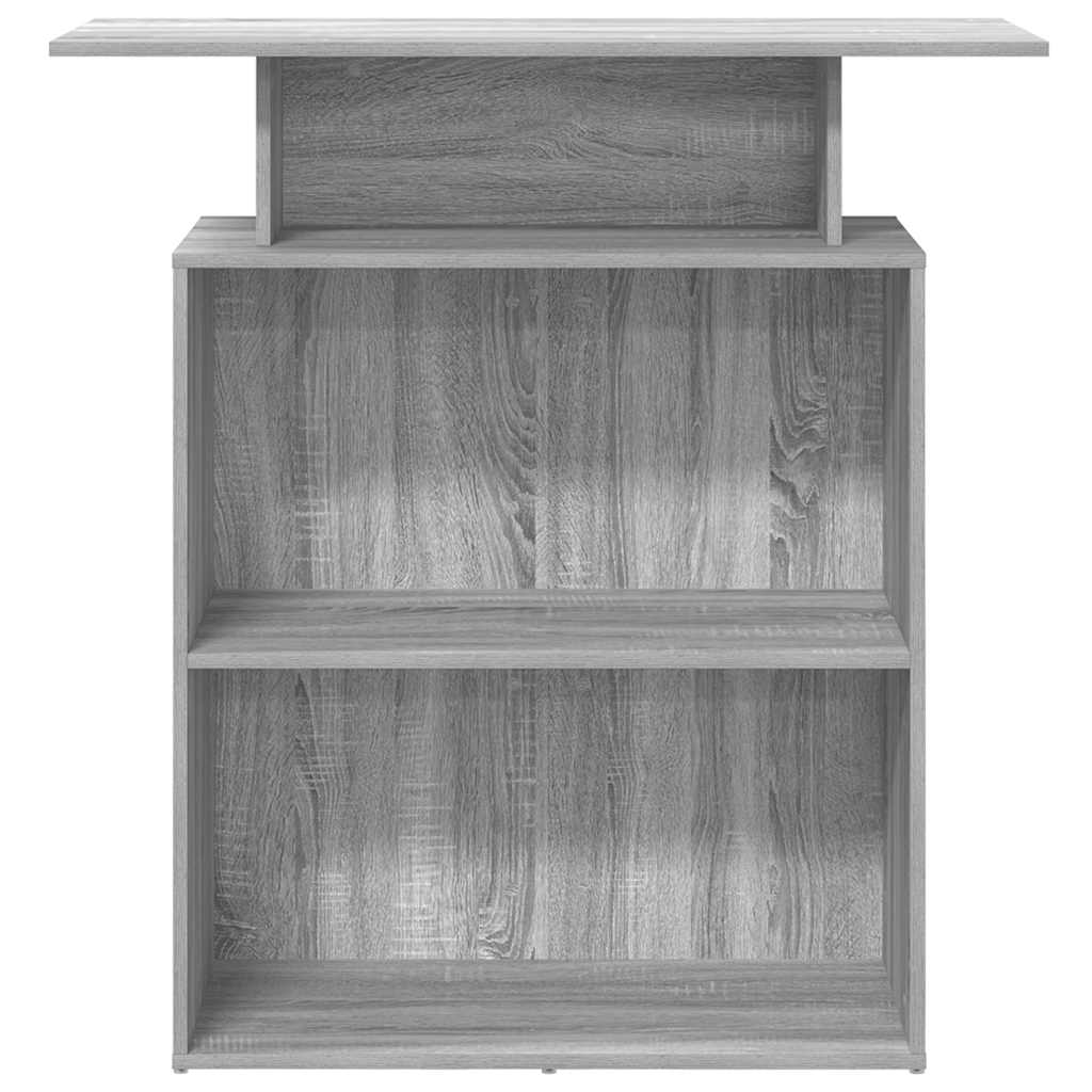 vidaXL Biurko recepcyjne szare Sonoma 100x40x104 cm Drewno klejone