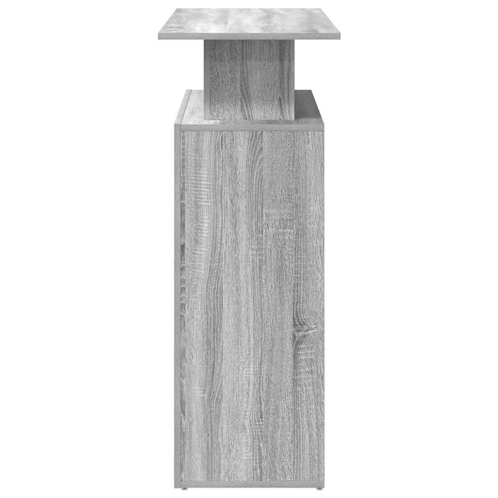 vidaXL Biurko recepcyjne szare Sonoma 100x40x104 cm Drewno klejone