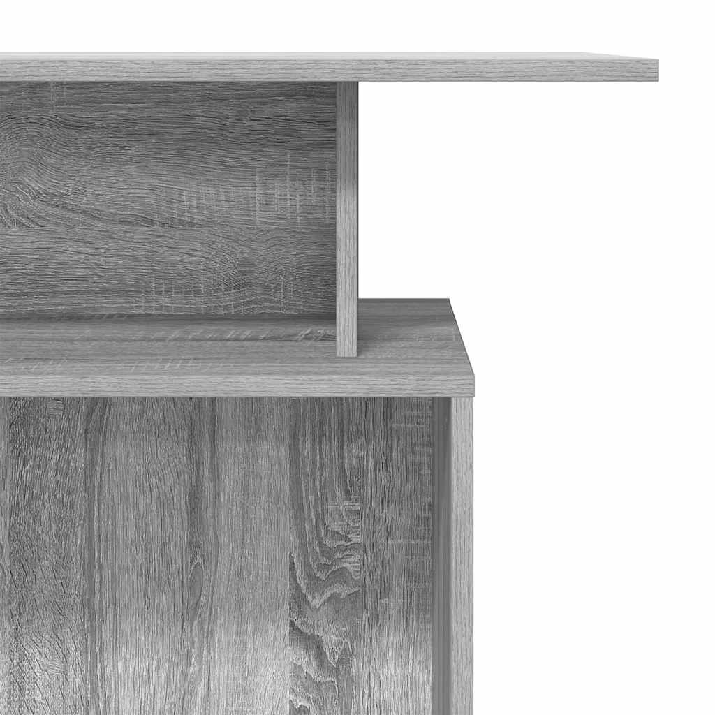 vidaXL Biurko recepcyjne szare Sonoma 100x40x104 cm Drewno klejone