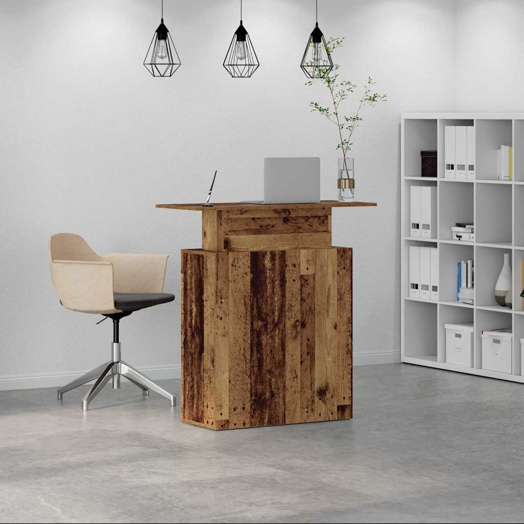 vidaXL Biurko recepcyjne Stare drewno 100x40x104 cm Drewno klejone
