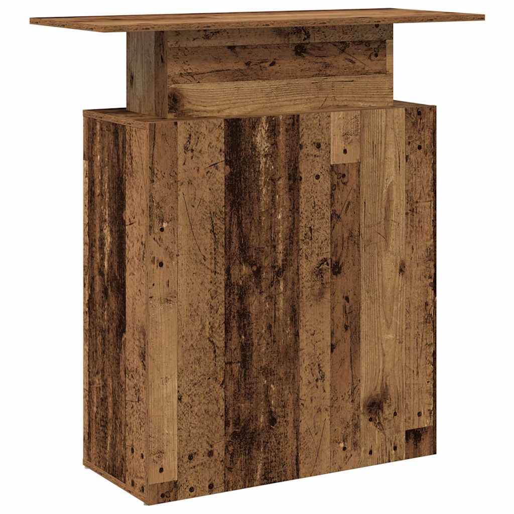 vidaXL Biurko recepcyjne Stare drewno 100x40x104 cm Drewno klejone