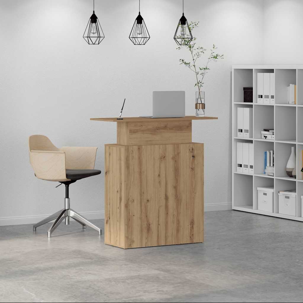 vidaXL Biurko recepcyjne dąb artisan 100x40x104 cm Drewno klejone