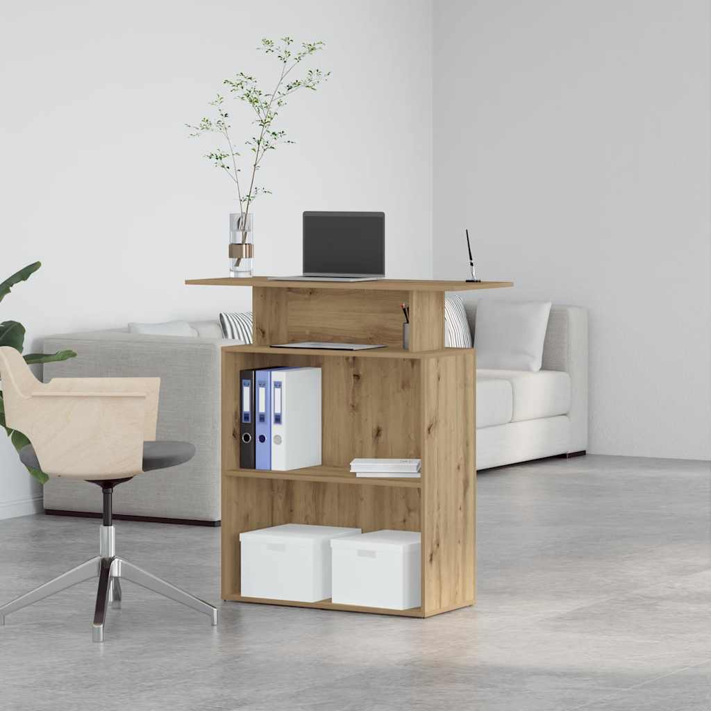 vidaXL Biurko recepcyjne dąb artisan 100x40x104 cm Drewno klejone