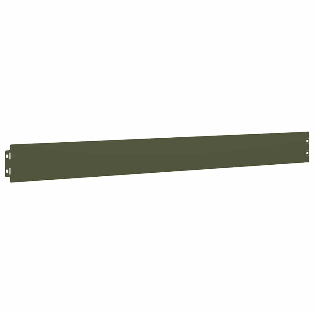 vidaXL Obrzeża trawnikowe 10 szt. Oliwkowo-zielone 10x103 cm