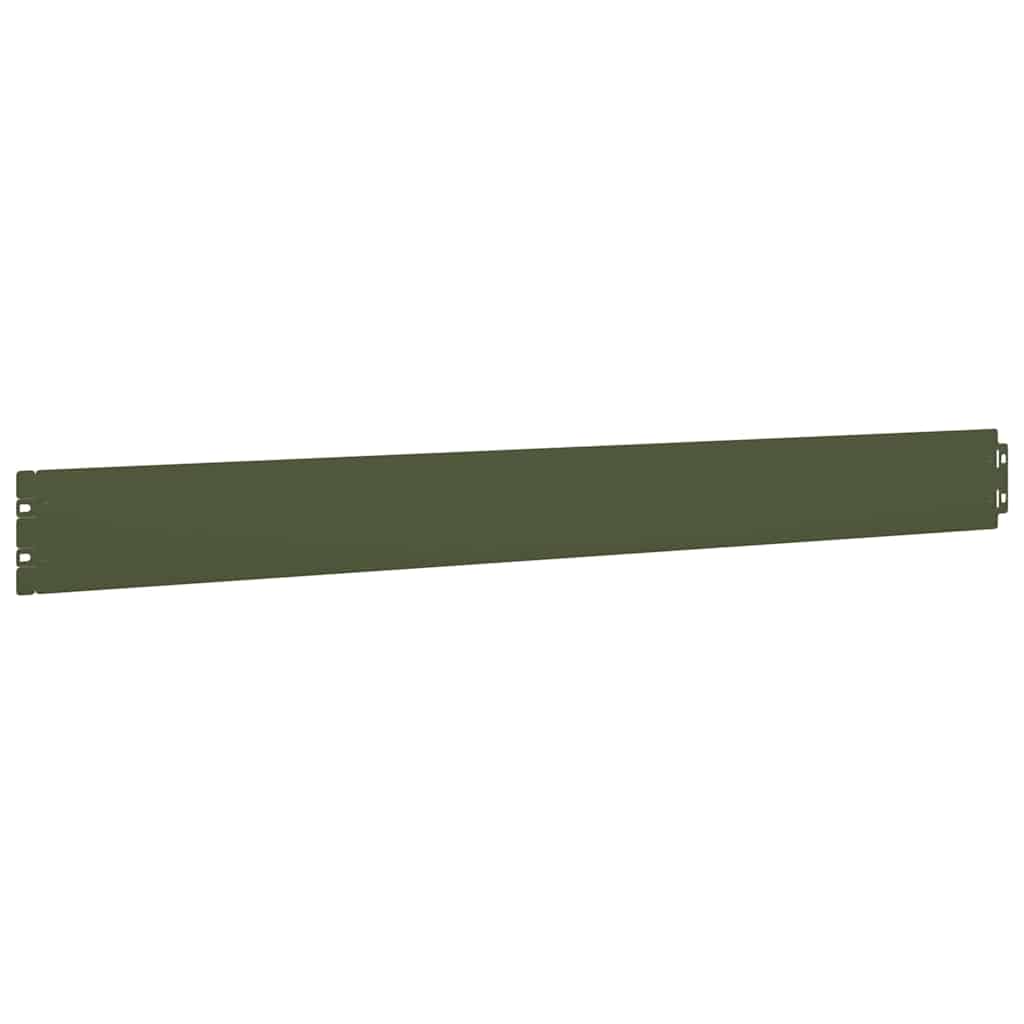 vidaXL Obrzeża trawnikowe 10 szt. Oliwkowo-zielone 10x103 cm