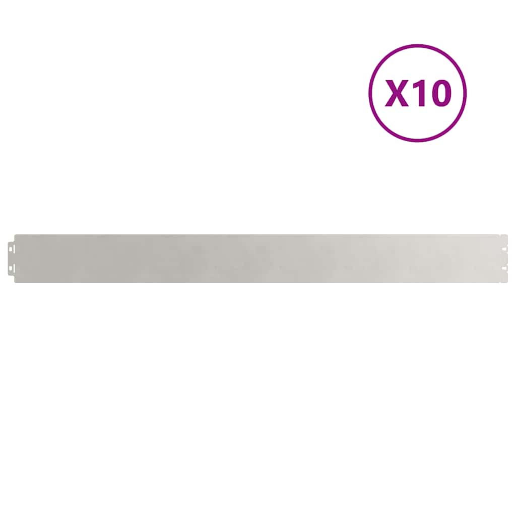 vidaXL Krawężnik do trawnika 10 szt. 10 x 103 cm Stal nierdzewna