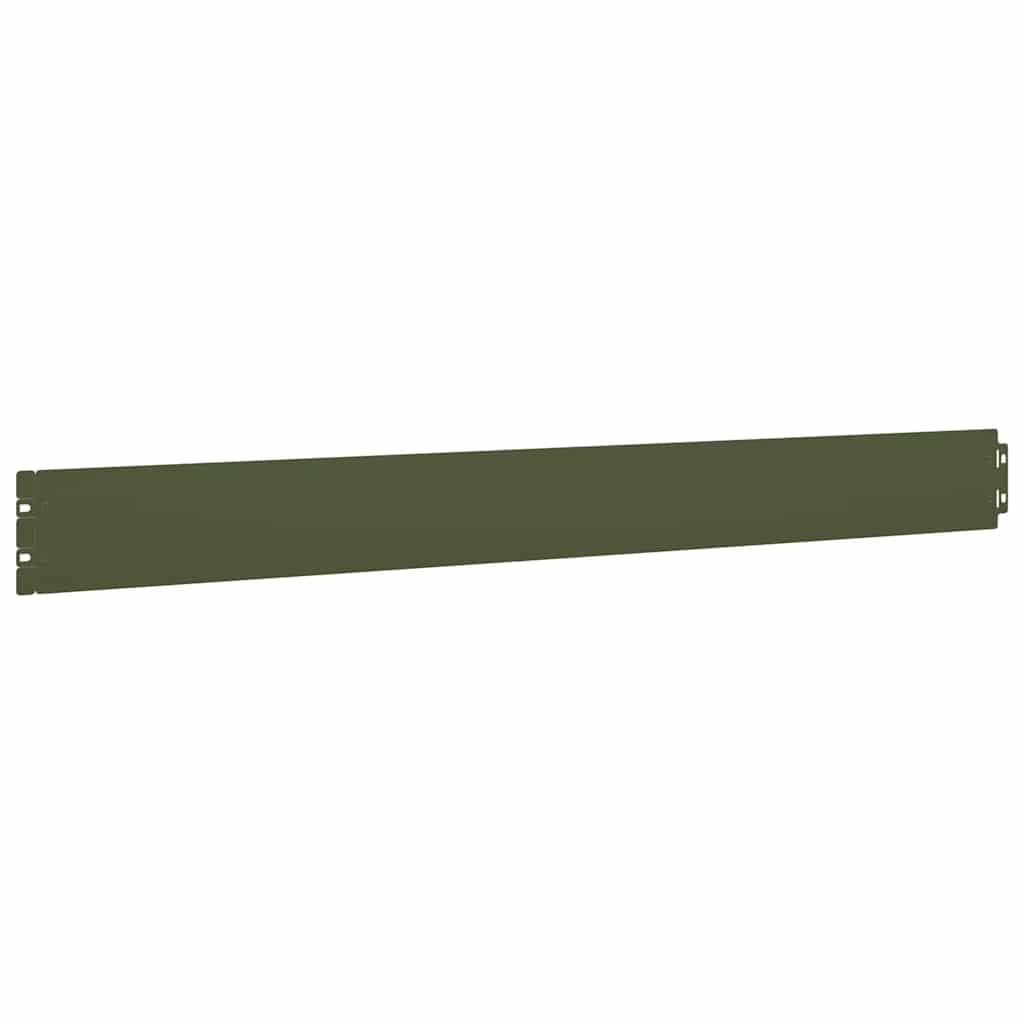 vidaXL Obrzeża trawnikowe 50 szt. Oliwkowo-zielone 10x103 cm