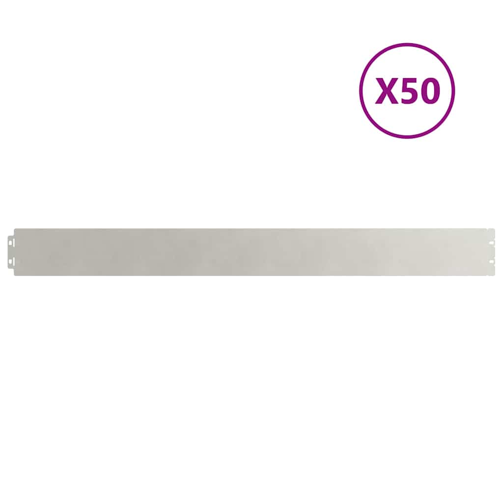 vidaXL Krawężnik do trawnika 50 szt. 10 x 103 cm Stal nierdzewna