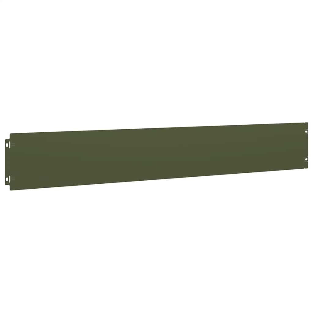 vidaXL Obrzeża trawnikowe 10 szt. Oliwkowo-zielone 15x103 cm