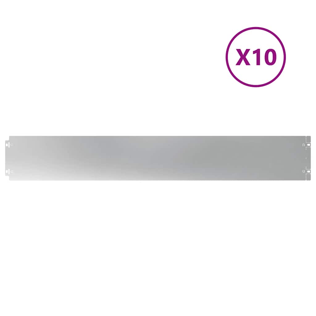 vidaXL Krawężnik do trawnika 10 szt. 15 x 103 cm Stal ocynkowana