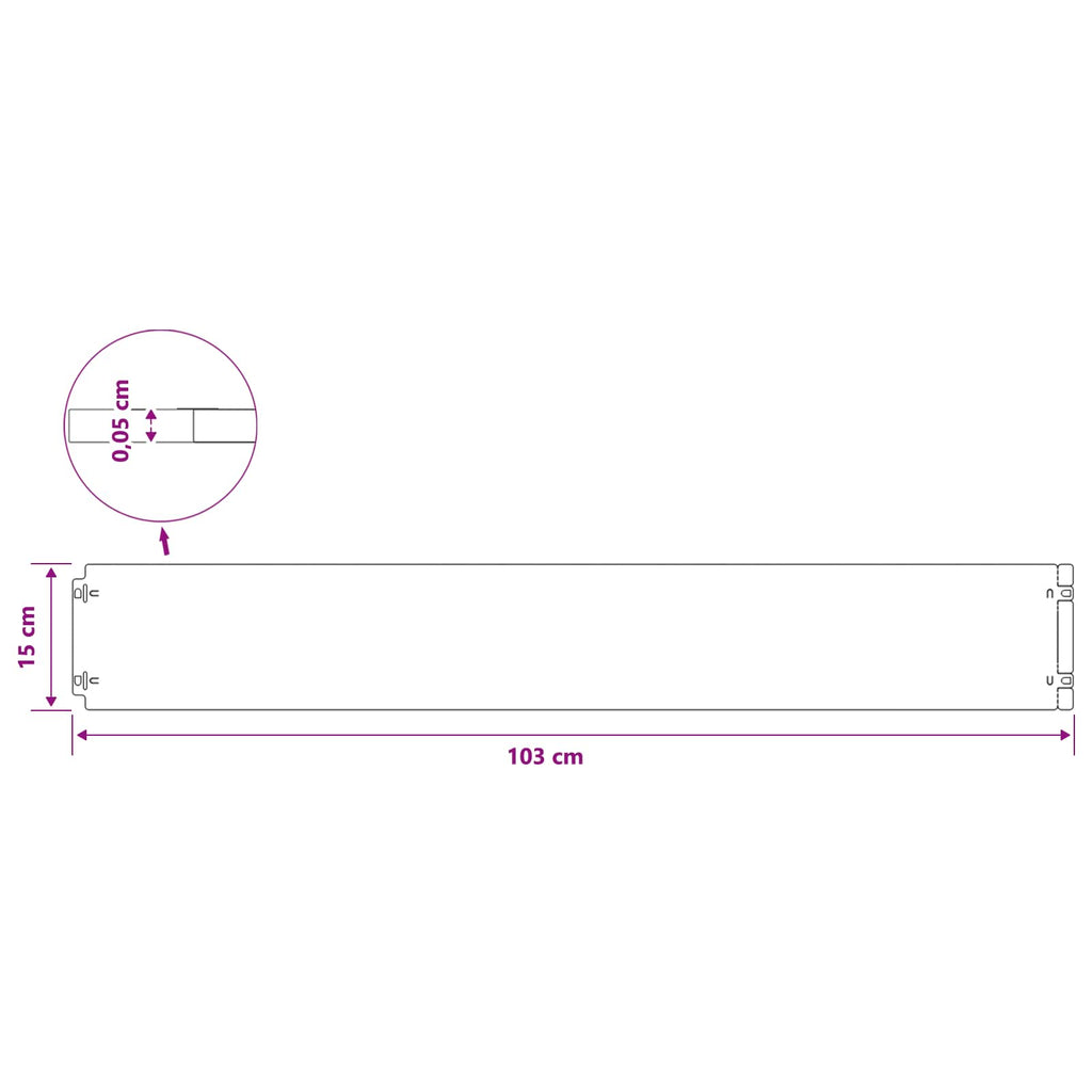 vidaXL Krawężnik do trawnika 50 szt. 15 x 103 cm Stal Czarny