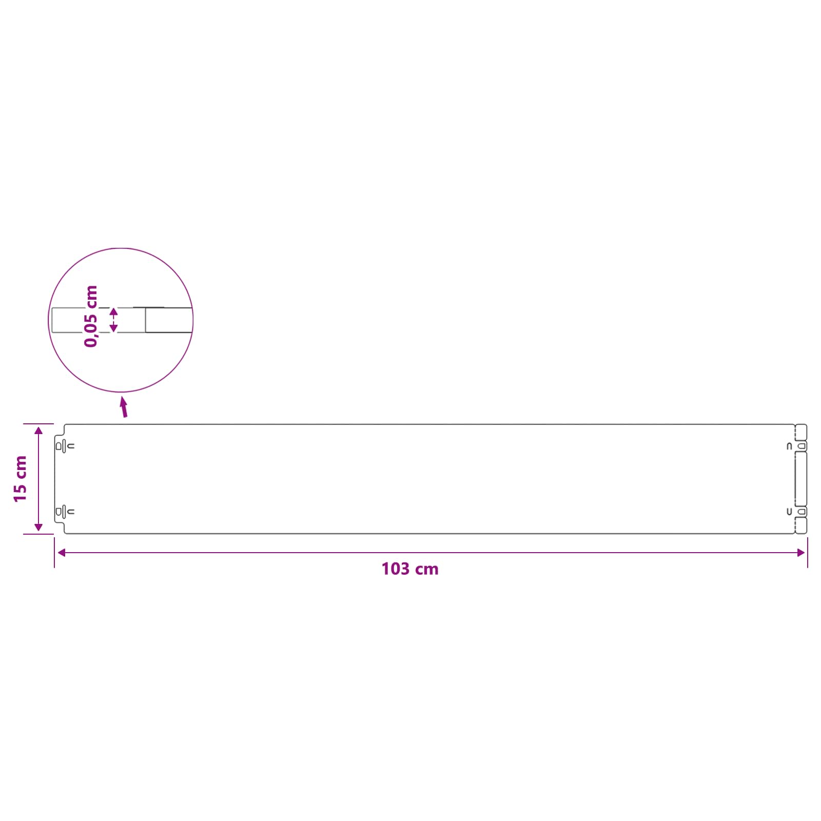 vidaXL Krawężnik do trawnika 50 szt. 15 x 103 cm Stal Czarny