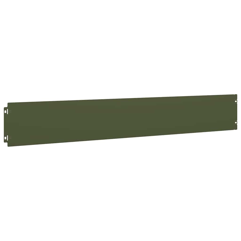 vidaXL Obrzeża trawnikowe 50 szt. Oliwkowo-zielone 15x103 cm