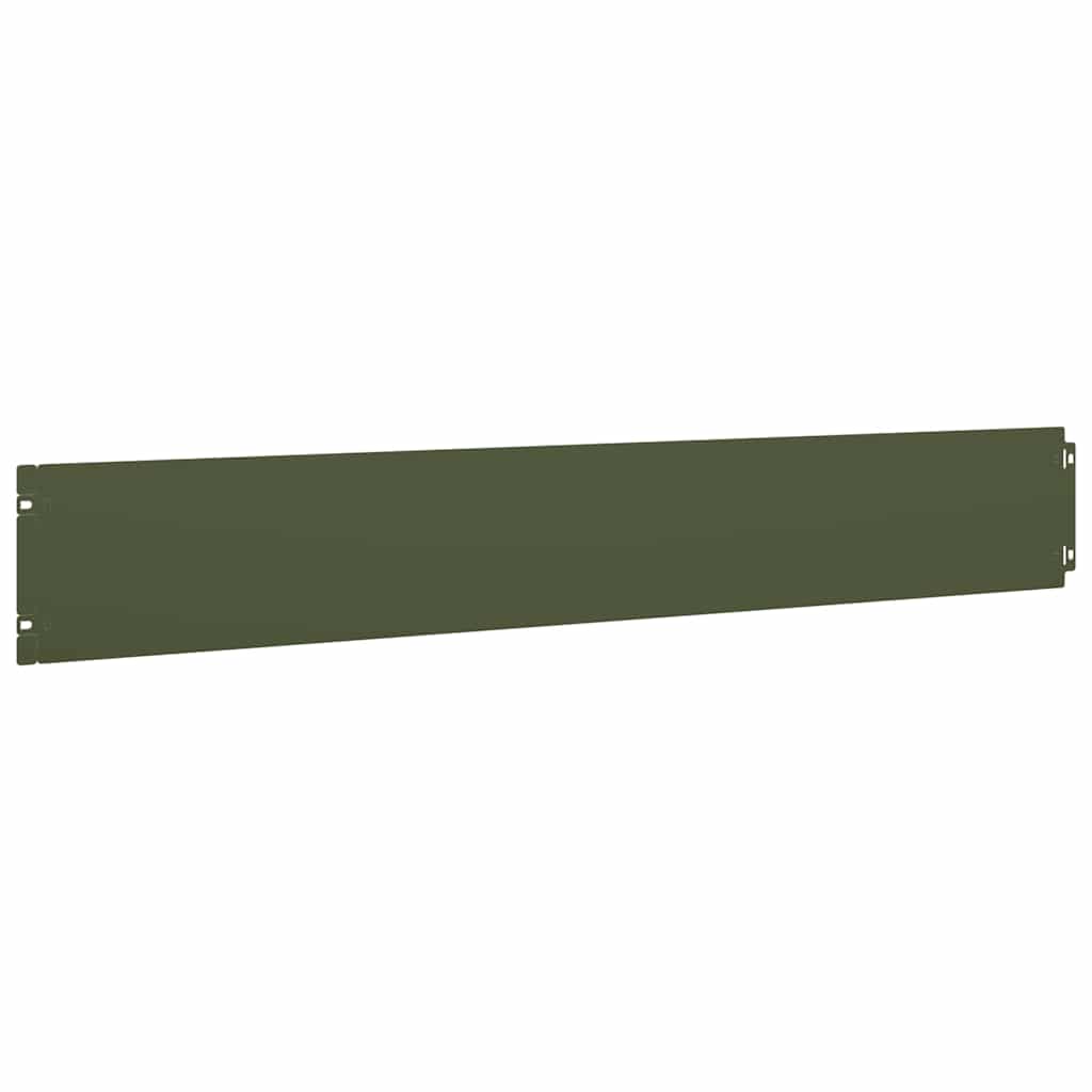 vidaXL Obrzeża trawnikowe 50 szt. Oliwkowo-zielone 15x103 cm