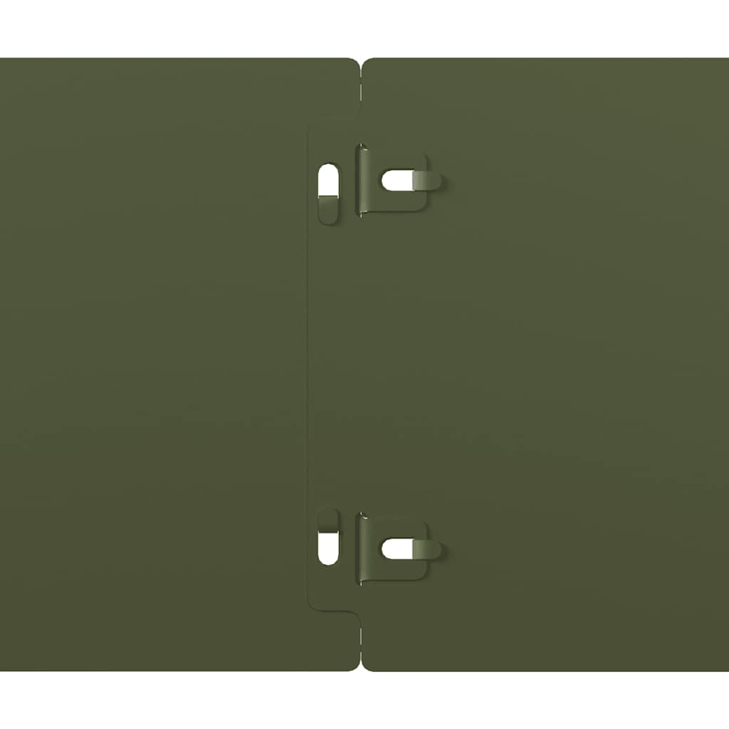 vidaXL Obrzeża trawnikowe 50 szt. Oliwkowo-zielone 15x103 cm