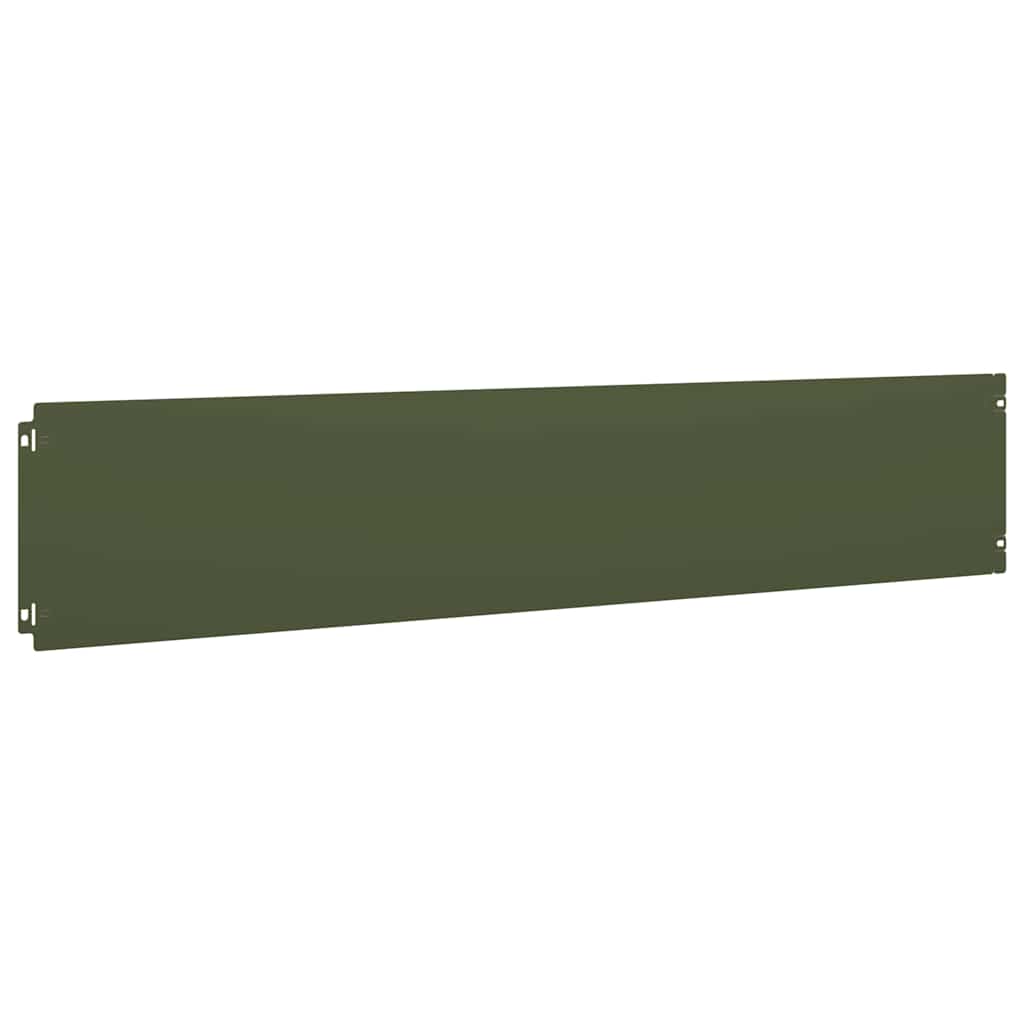 vidaXL Obrzeża trawnikowe 10 szt. Oliwkowo-zielone 20x103 cm