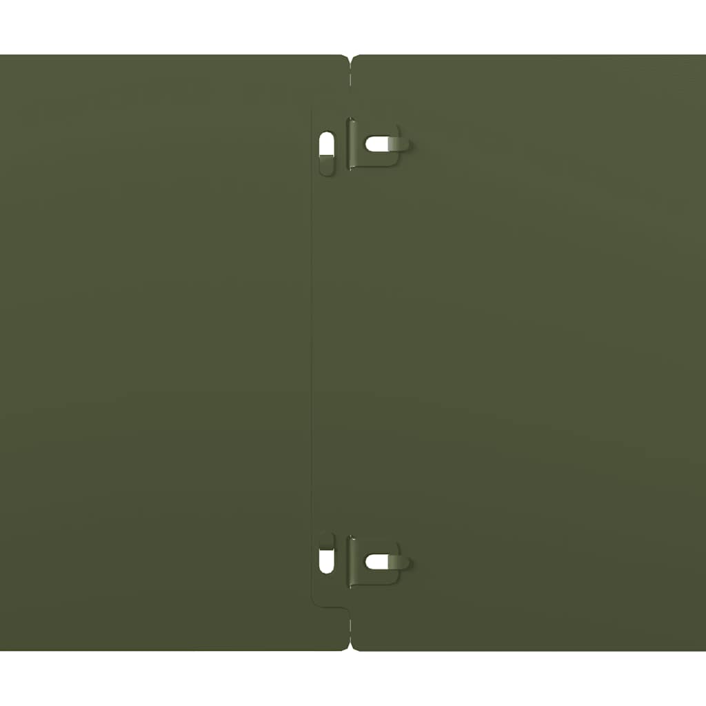 vidaXL Obrzeża trawnikowe 10 szt. Oliwkowo-zielone 20x103 cm