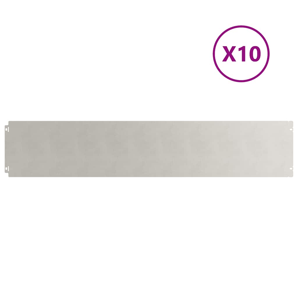 vidaXL Krawężnik do trawnika 10 szt. 20 x 103 cm Stal nierdzewna