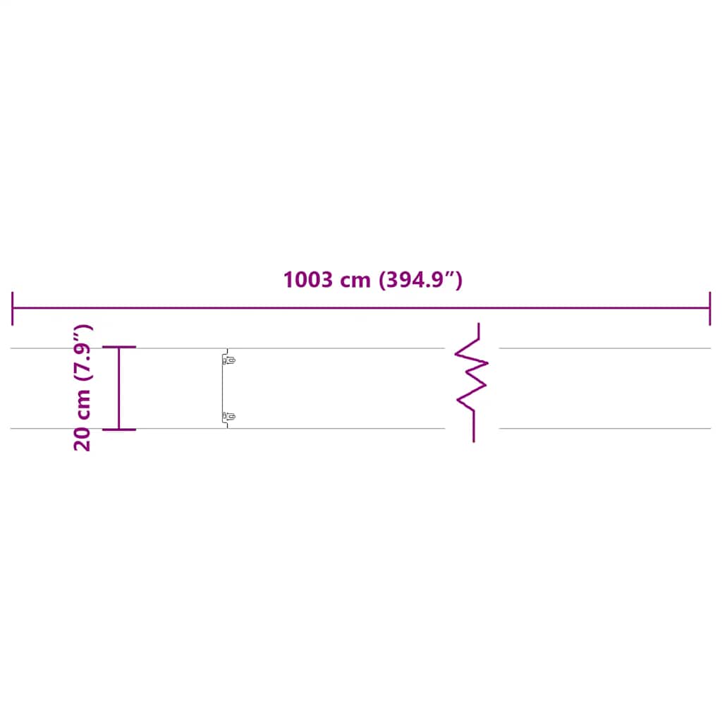 vidaXL Krawężnik do trawnika 10 szt. 20 x 103 cm Stal nierdzewna
