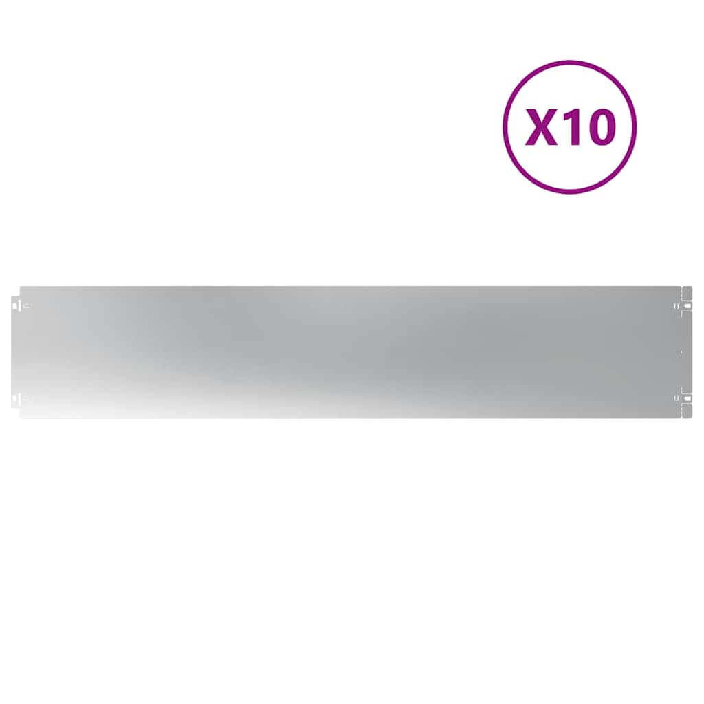 vidaXL Krawężnik do trawnika 10 szt. 20 x 103 cm Stal ocynkowana