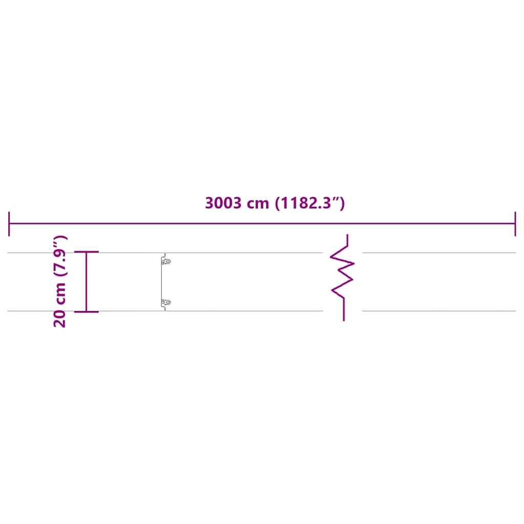vidaXL Krawężnik do trawnika 30 szt. 20 x 103 cm Stal nierdzewna