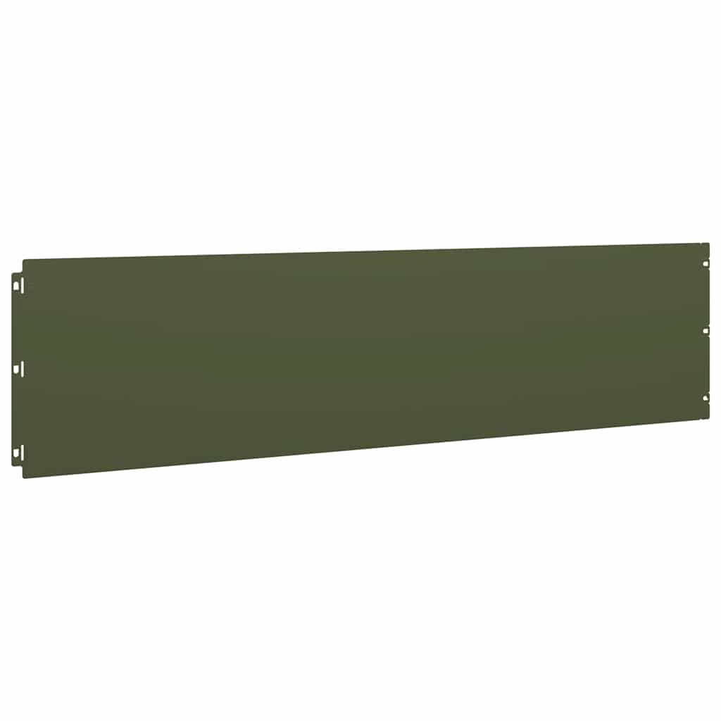 vidaXL Obrzeża trawnikowe 10 szt. Oliwkowo-zielone 25x103 cm