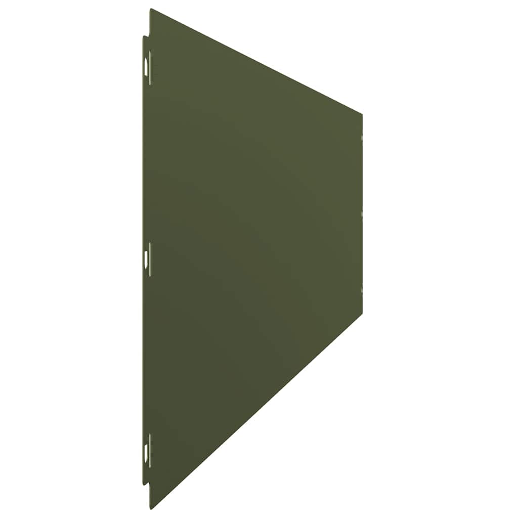 vidaXL Obrzeża trawnikowe 10 szt. Oliwkowo-zielone 25x103 cm