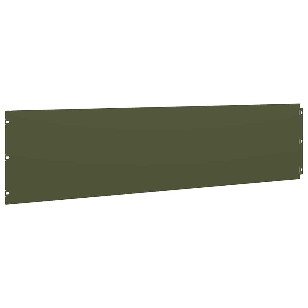 vidaXL Obrzeża trawnikowe 10 szt. Oliwkowo-zielone 25x103 cm