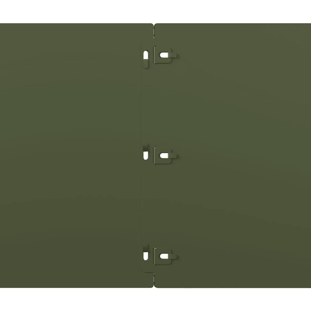 vidaXL Obrzeża trawnikowe 10 szt. Oliwkowo-zielone 25x103 cm