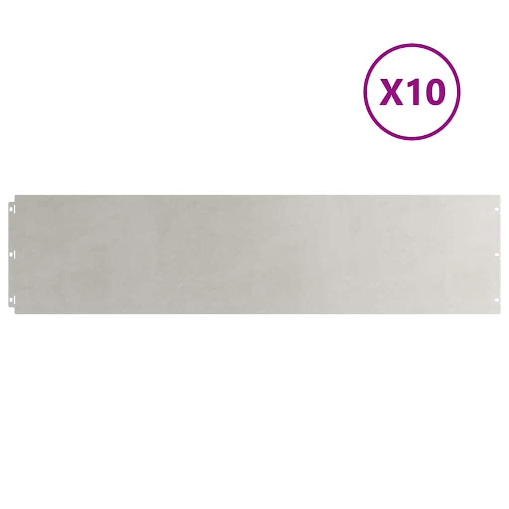 vidaXL Krawężnik do trawnika 10 szt. 25 x 103 cm Stal nierdzewna