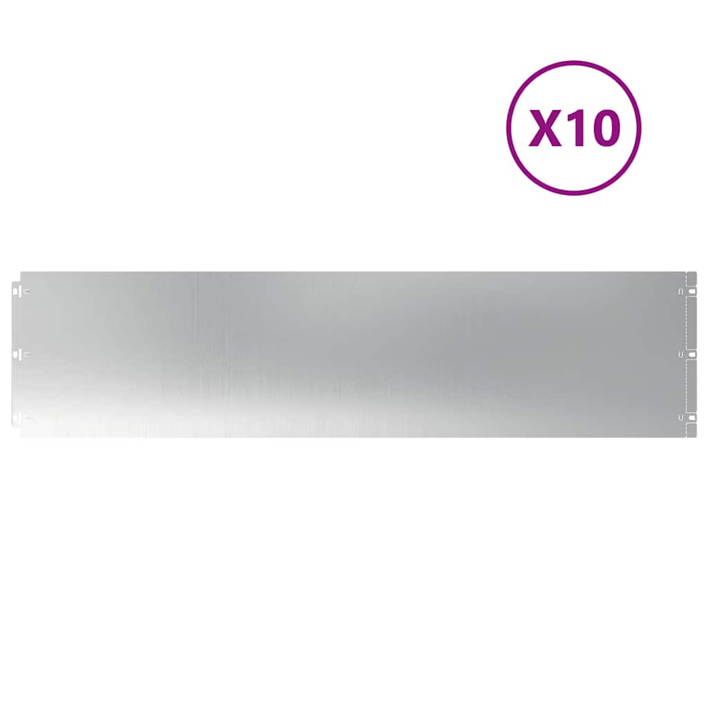 vidaXL Krawężnik do trawnika 10 szt. 25 x 103 cm Stal ocynkowana