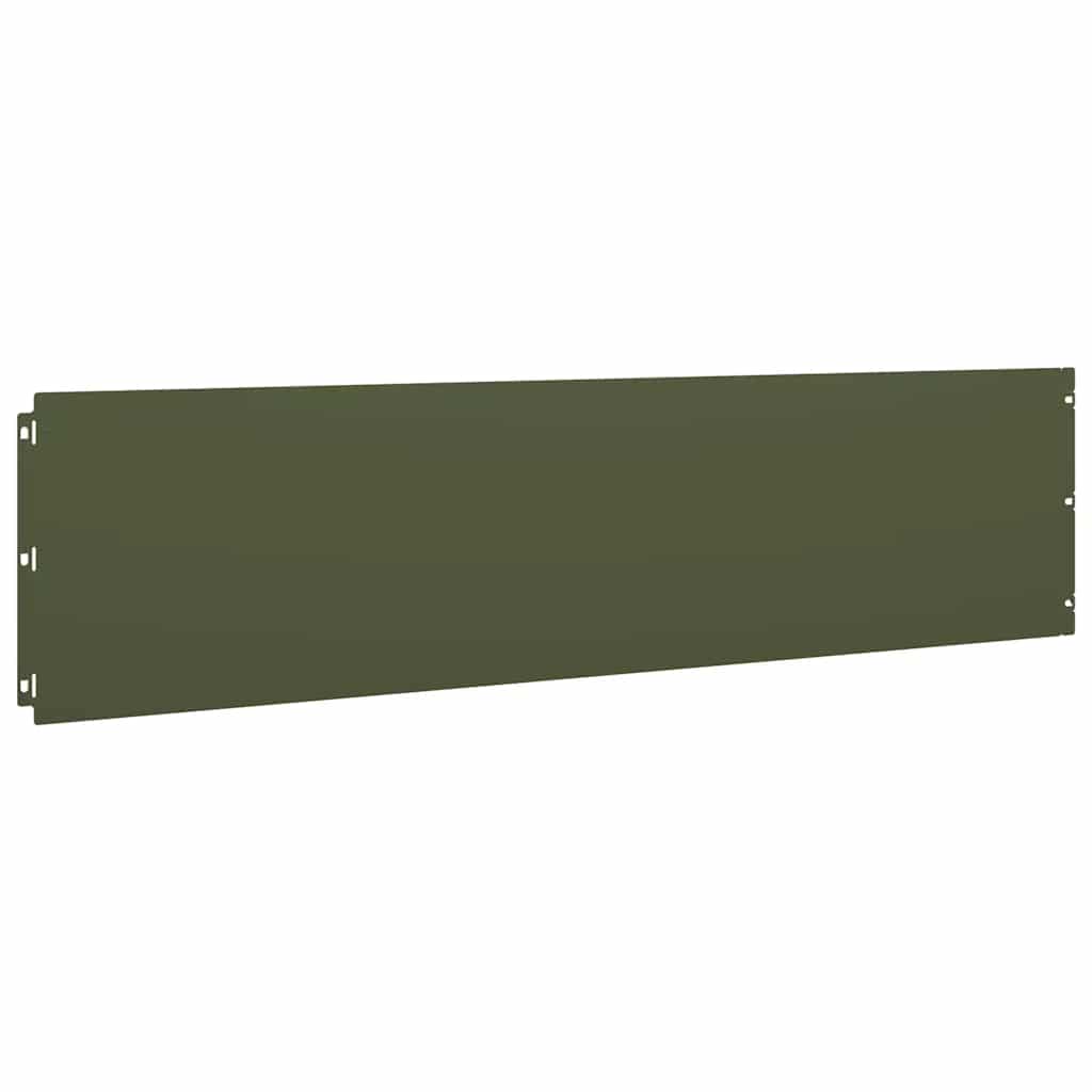 vidaXL Obrzeża trawnikowe 20 szt. Oliwkowo-zielone 25x103 cm