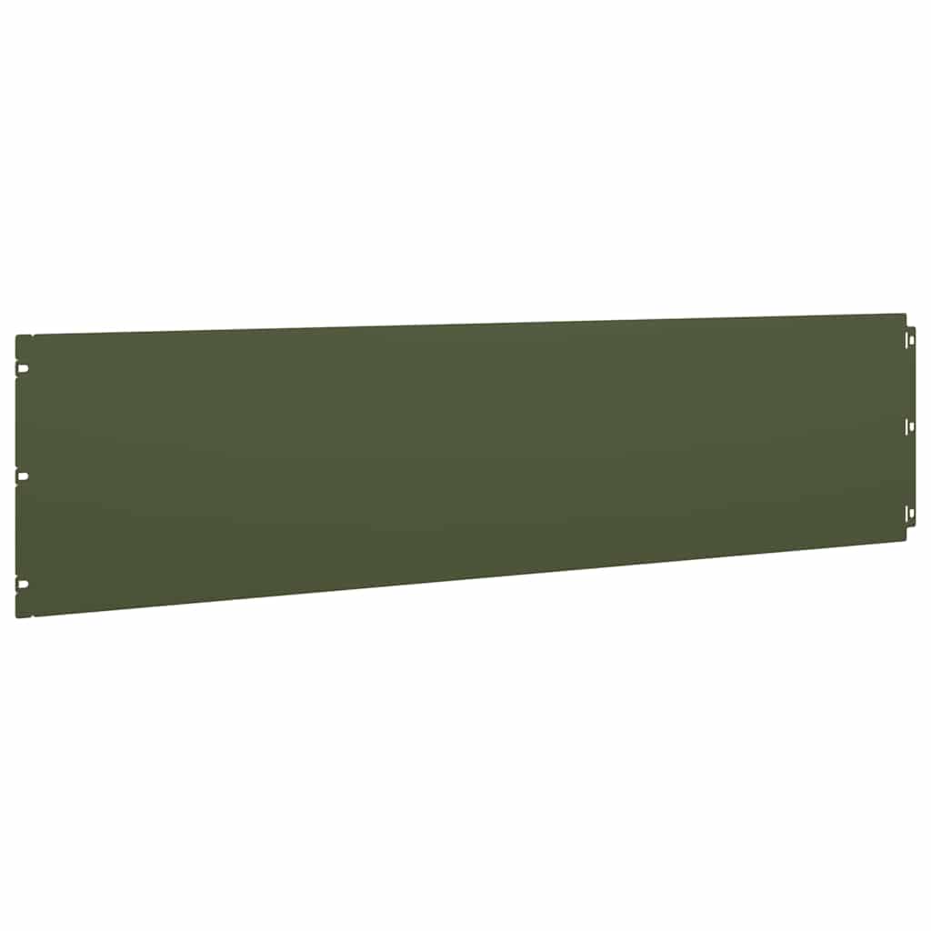 vidaXL Obrzeża trawnikowe 20 szt. Oliwkowo-zielone 25x103 cm