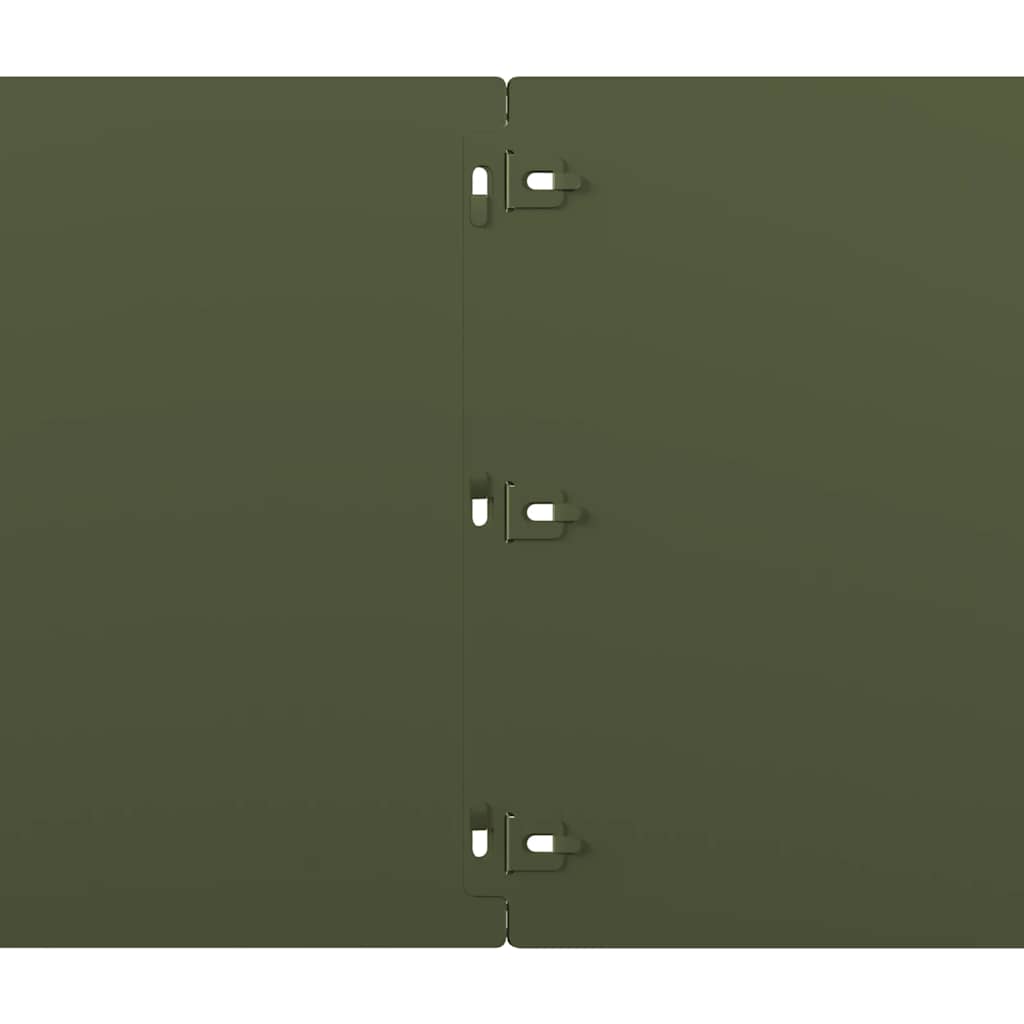 vidaXL Obrzeża trawnikowe 20 szt. Oliwkowo-zielone 25x103 cm