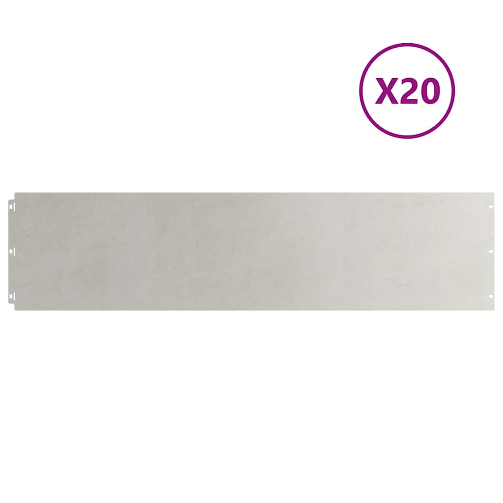 vidaXL Krawężnik do trawnika 20 szt. 25 x 103 cm Stal nierdzewna