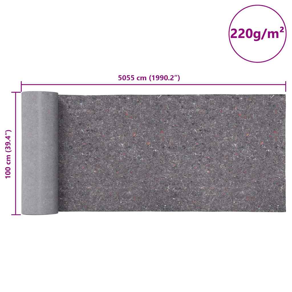 vidaXL Antypoślizgowe polary malarskie 2 szt. 50 m 220 g/m² Szare