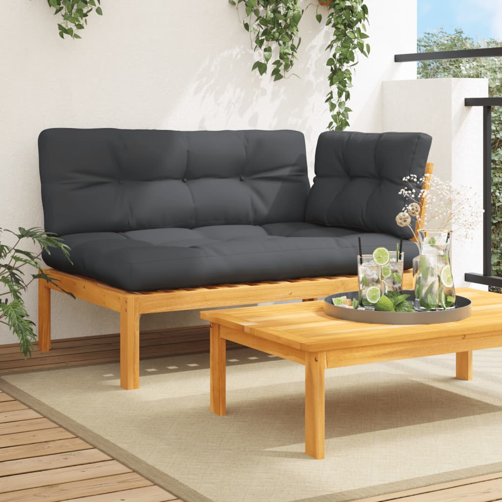 vidaXL Ogrodowa sofa narożna z deseczek, z poduszkami, akacja
