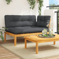 vidaXL Ogrodowa sofa narożna z deseczek, z poduszkami, akacja