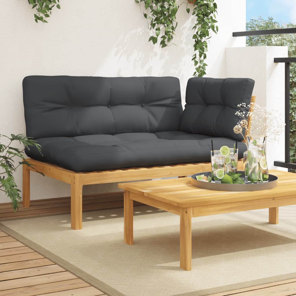 vidaXL Ogrodowa sofa narożna z deseczek, z poduszkami, akacja