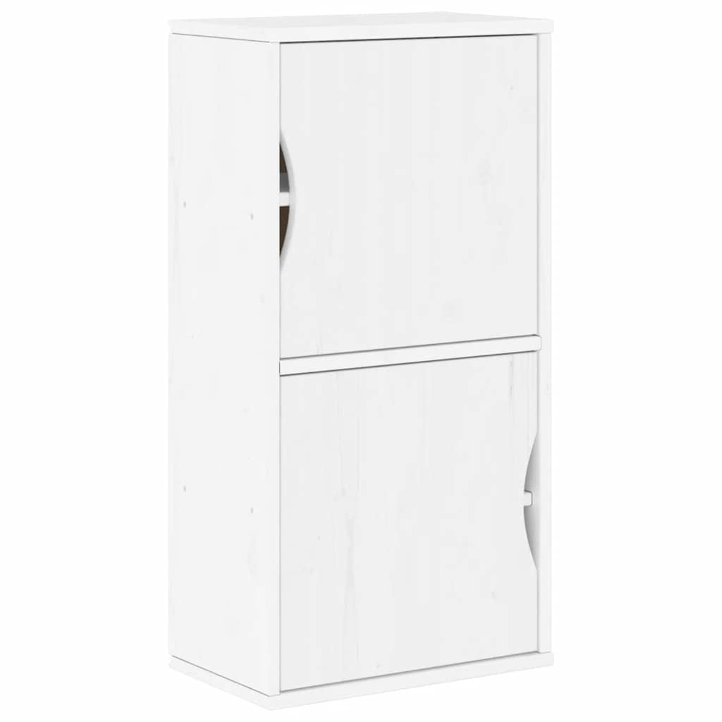 vidaXL Szafka boczna "ODDA" Biała 40x24x79 cm Drewno lite Sosna