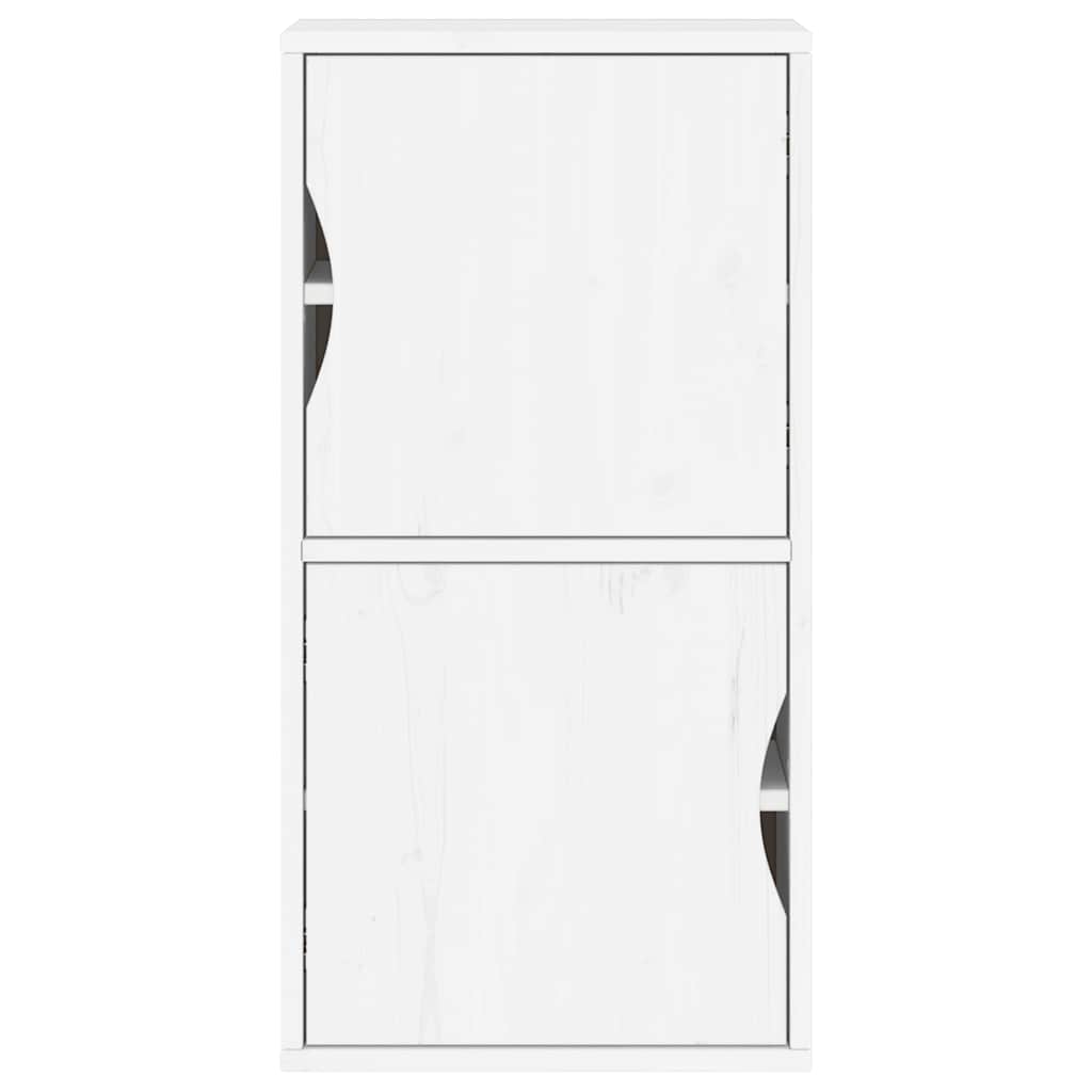 vidaXL Szafka boczna "ODDA" Biała 40x24x79 cm Drewno lite Sosna