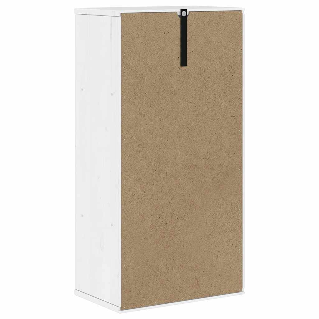 vidaXL Szafka boczna "ODDA" Biała 40x24x79 cm Drewno lite Sosna