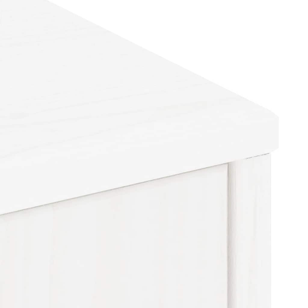 vidaXL Szafka boczna "ODDA" Biała 40x24x79 cm Drewno lite Sosna