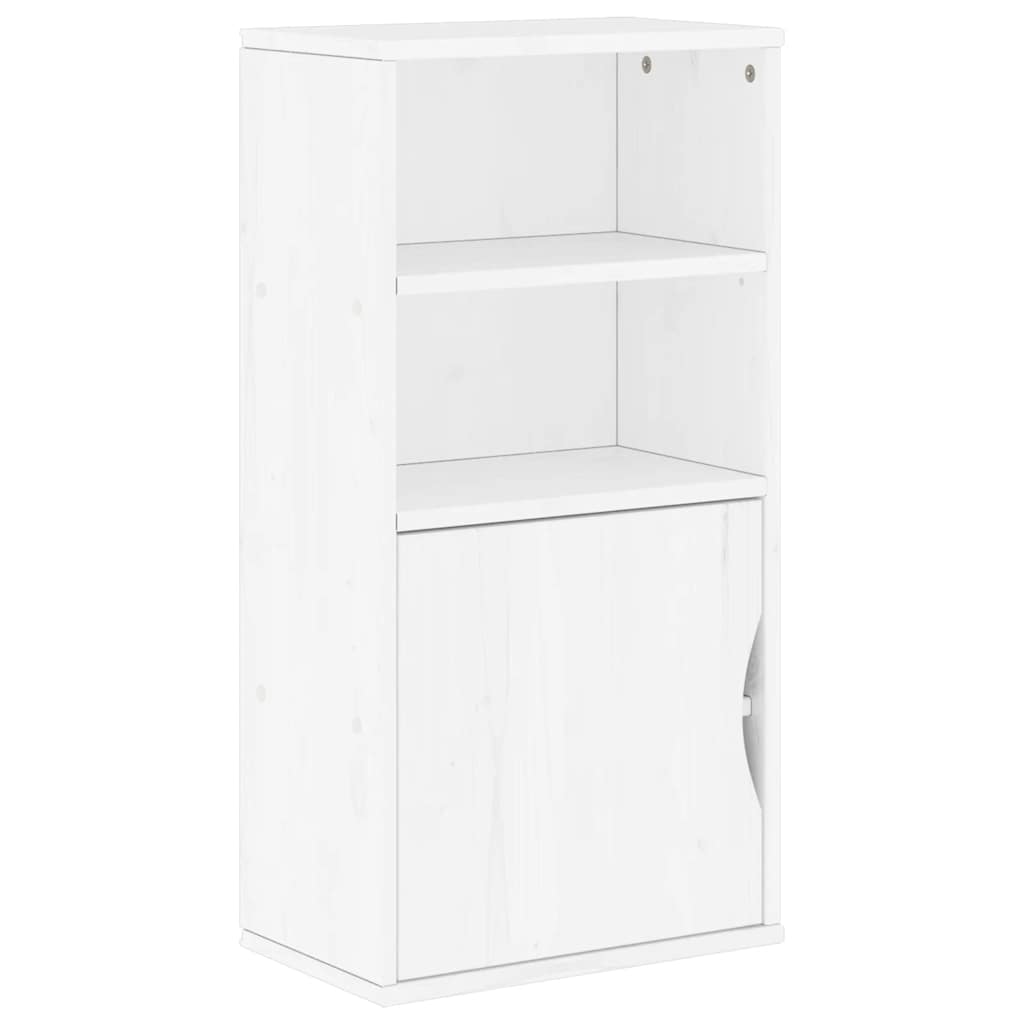 vidaXL Szafka boczna "ODDA" Biała 40x24x79 cm Drewno lite Sosna