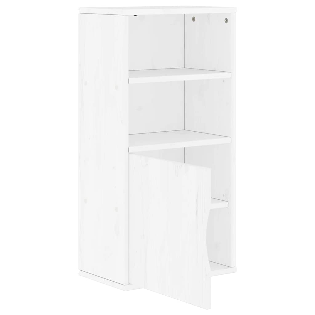 vidaXL Szafka boczna "ODDA" Biała 40x24x79 cm Drewno lite Sosna