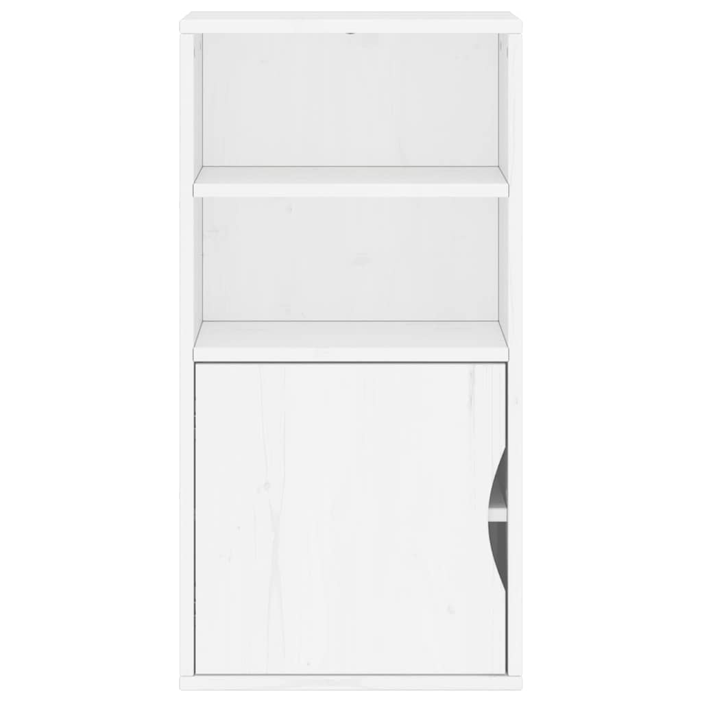 vidaXL Szafka boczna "ODDA" Biała 40x24x79 cm Drewno lite Sosna
