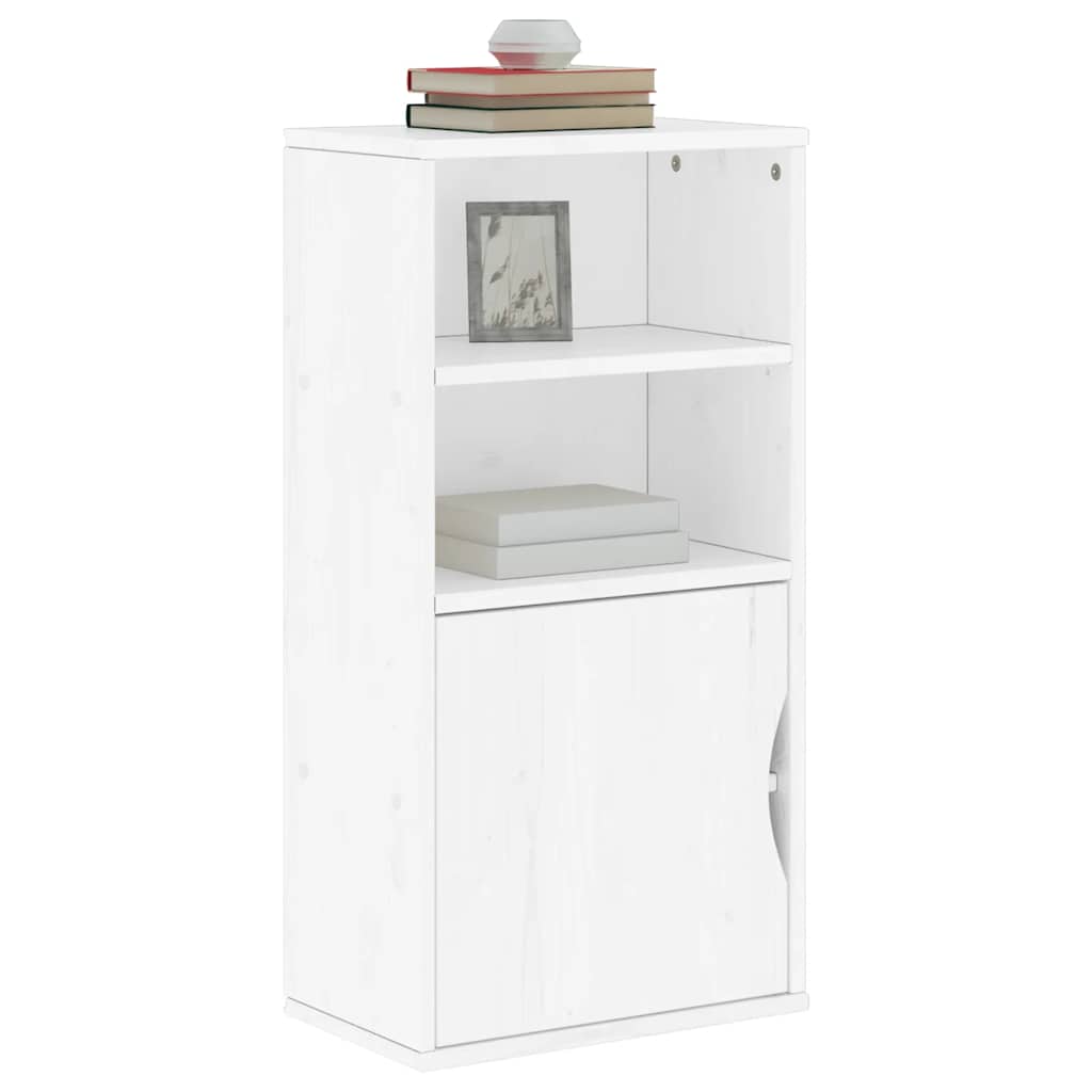 vidaXL Szafka boczna "ODDA" Biała 40x24x79 cm Drewno lite Sosna