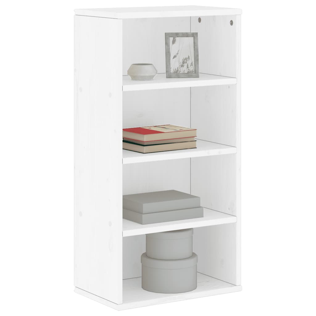 vidaXL Szafka boczna "ODDA" Biała 40x24x79 cm Drewno lite Sosna
